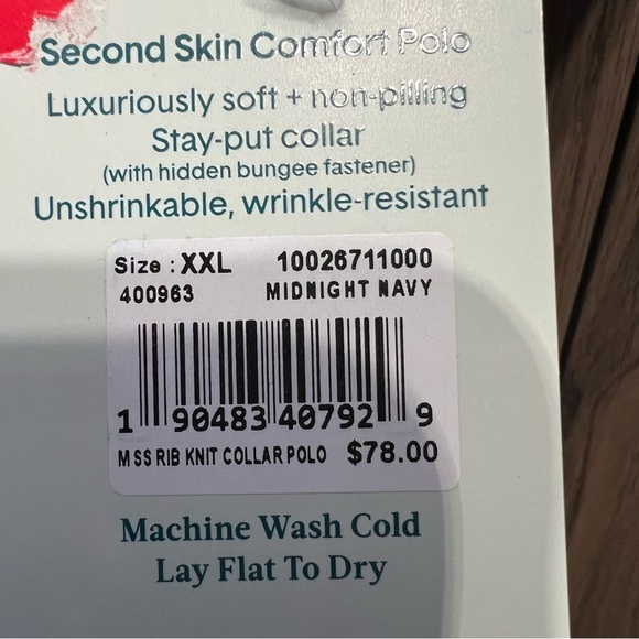 2 NWT Tommy John Second Skin Pima Cotton Short Sleeve Polo Shirt Size 2XL - Picture 5 of 6